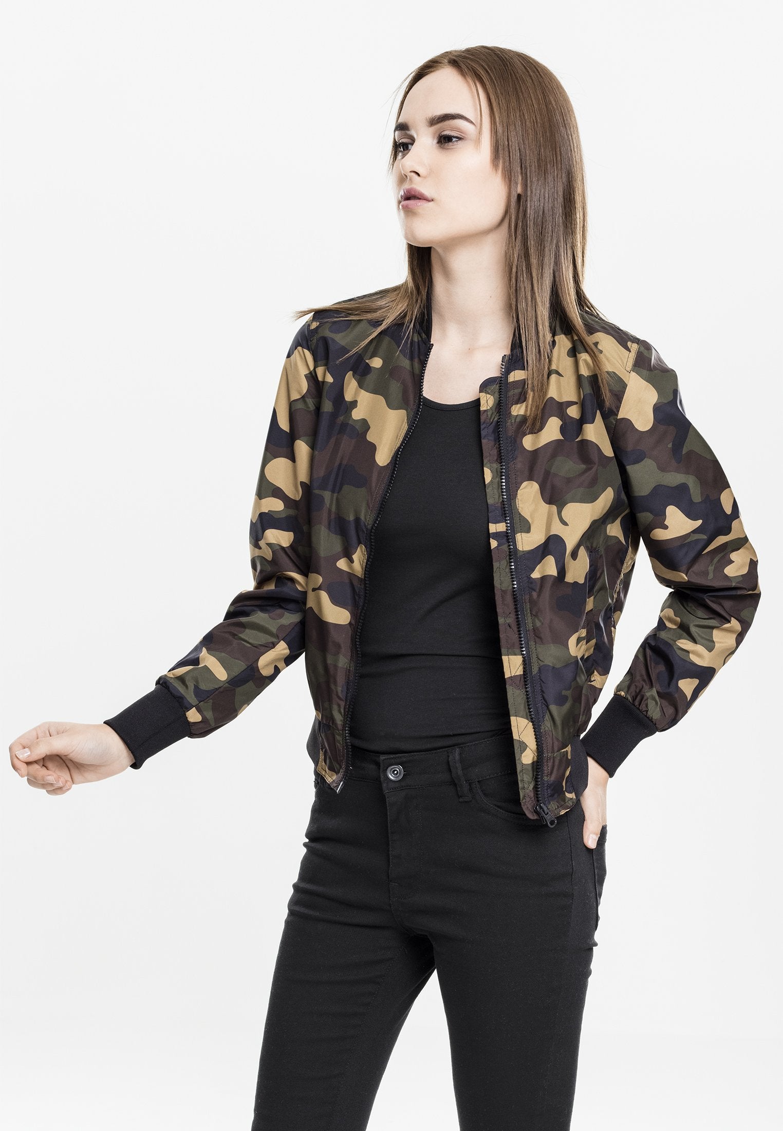 Urban Classics Ladies Light Bomber Jacket Camo