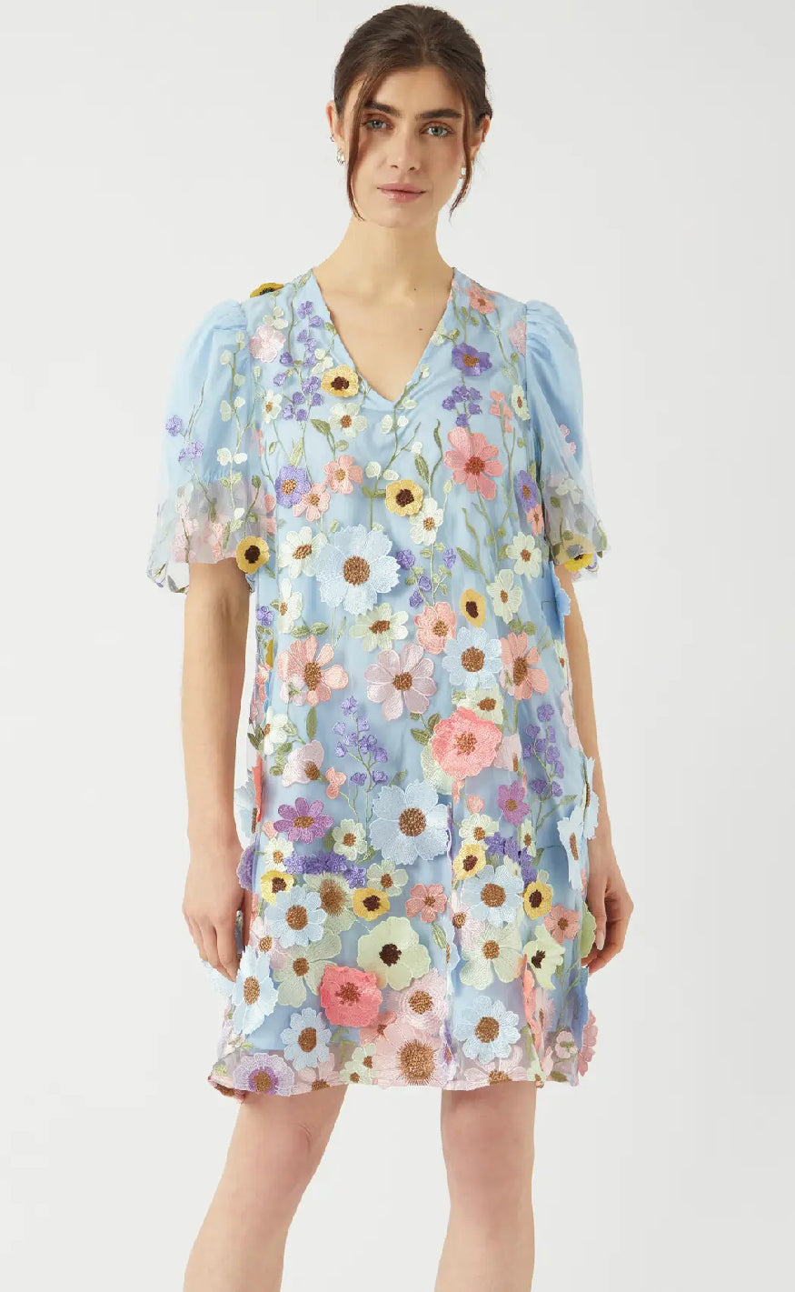 YAS Kjole - Flowering - Halogen Blue