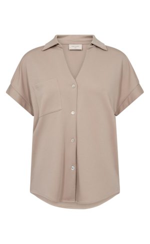 Freequent Bluse - Rue - Simply Taupe Udsalg