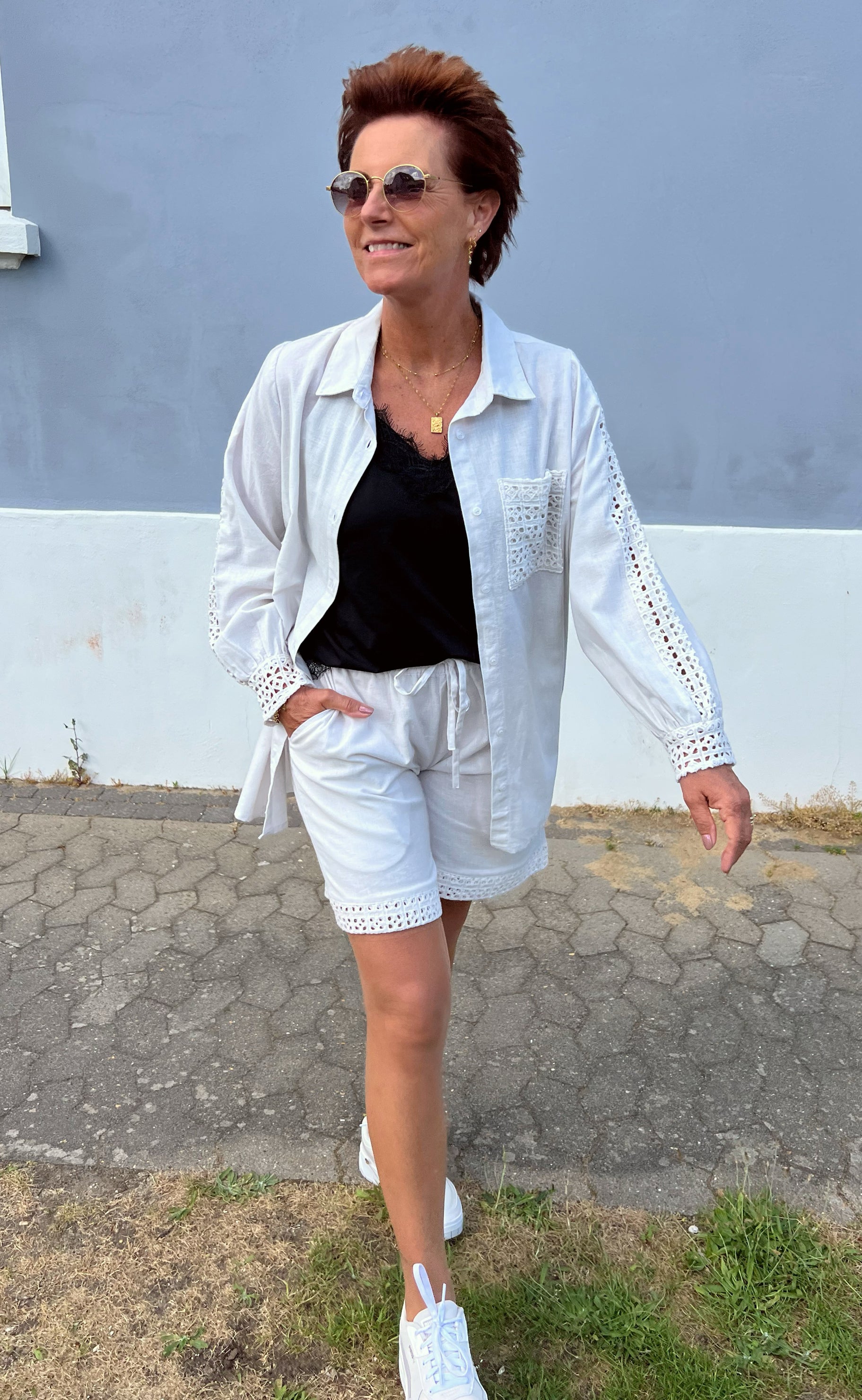 Say INA Copenhagen Shorts - Sandy Linen - Off White