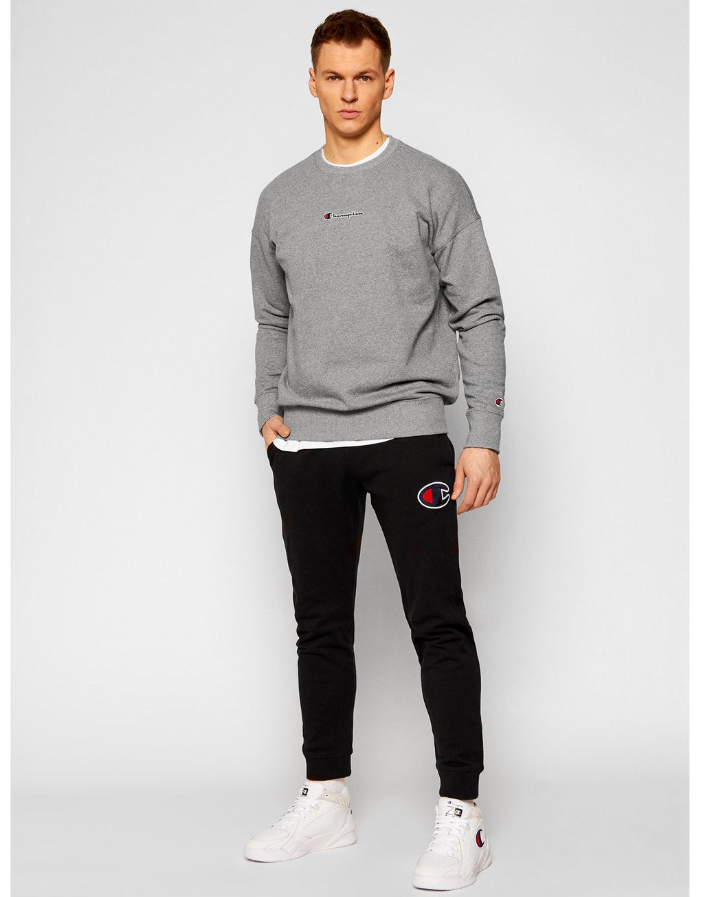 Champion Oversized Script Logo Print Sweatshirt