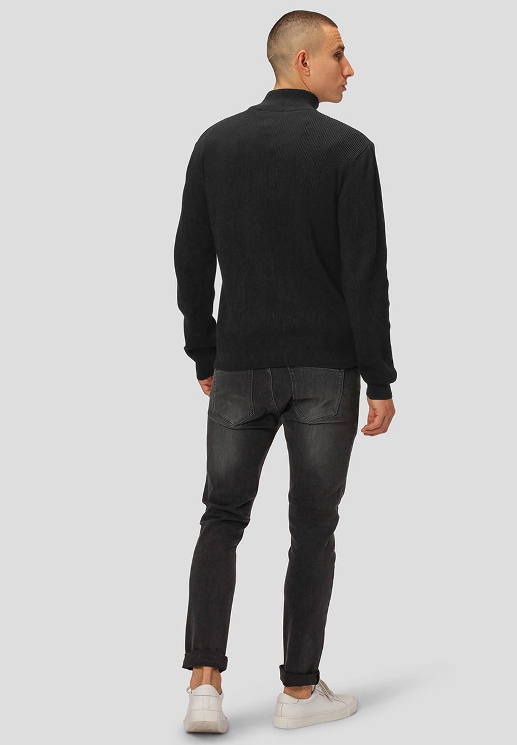 Clean Cut Basic Organic 1/2 Zip Knit