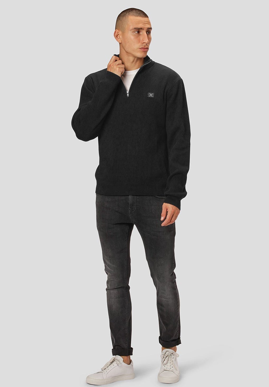 Clean Cut Basic Organic 1/2 Zip Knit