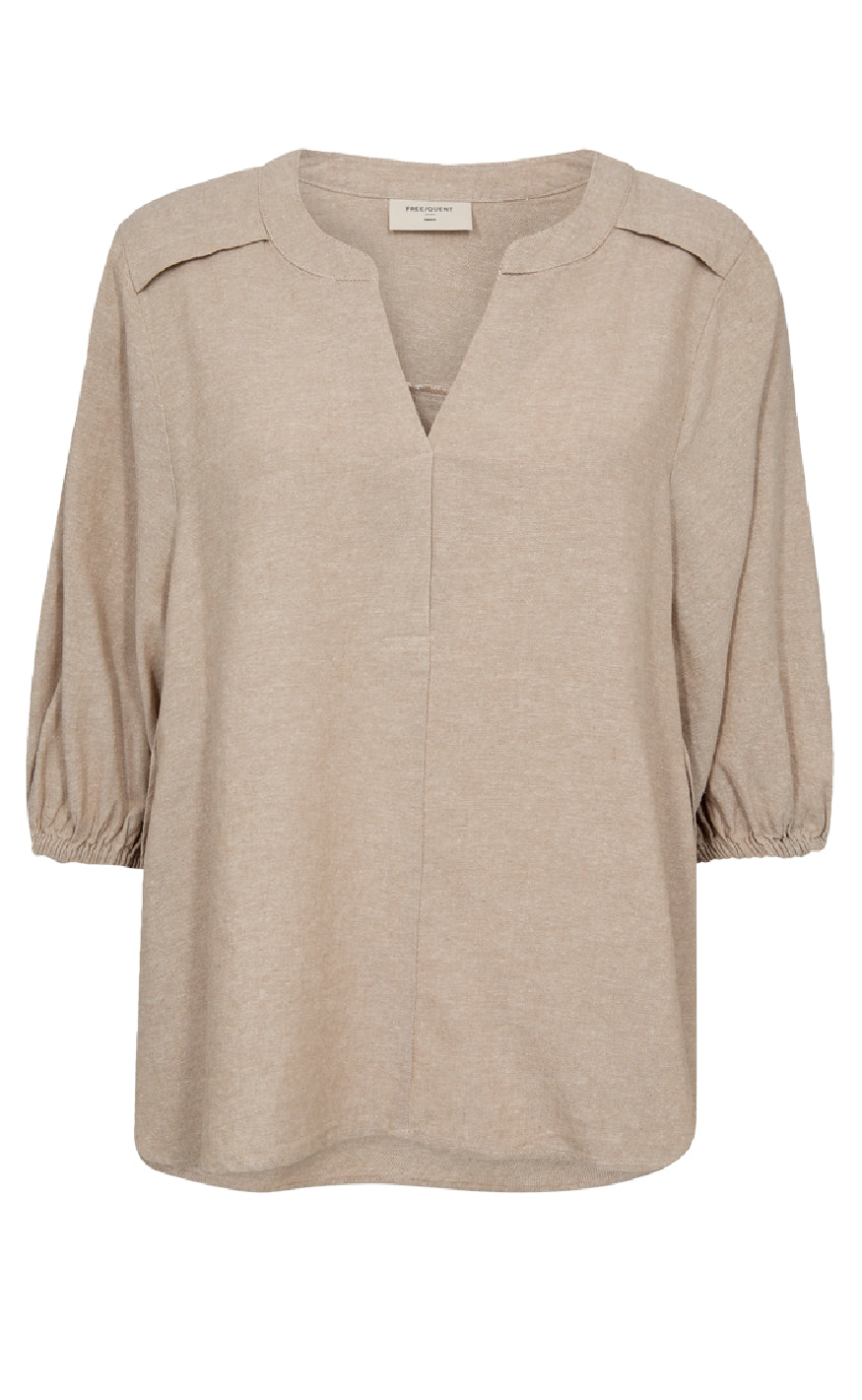 Freequent Bluse - Lava 204290 - Sand Melange