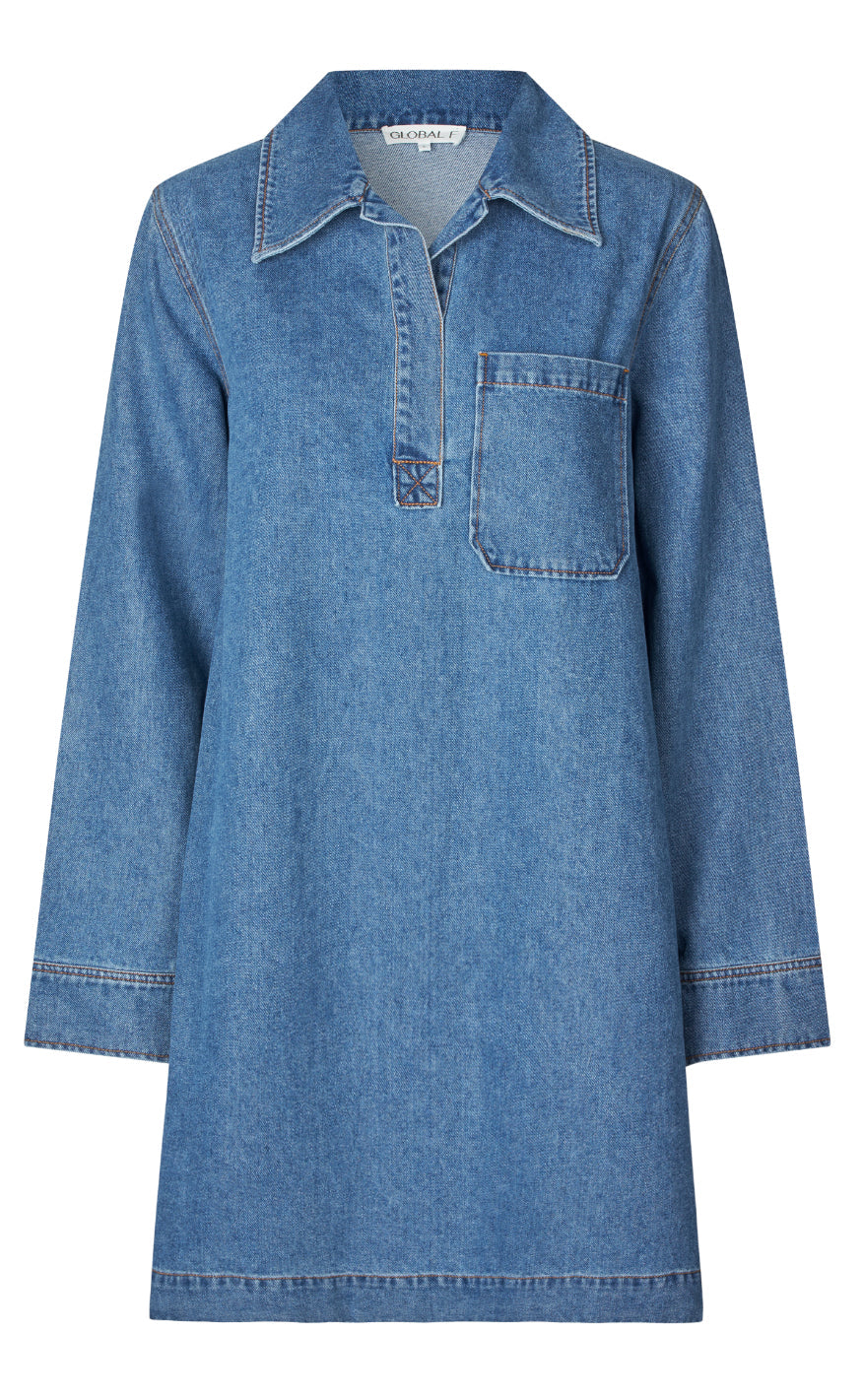 Global Funk Kjole - Fialeo-G - Mid Vintage Blue Online Hot Salg
