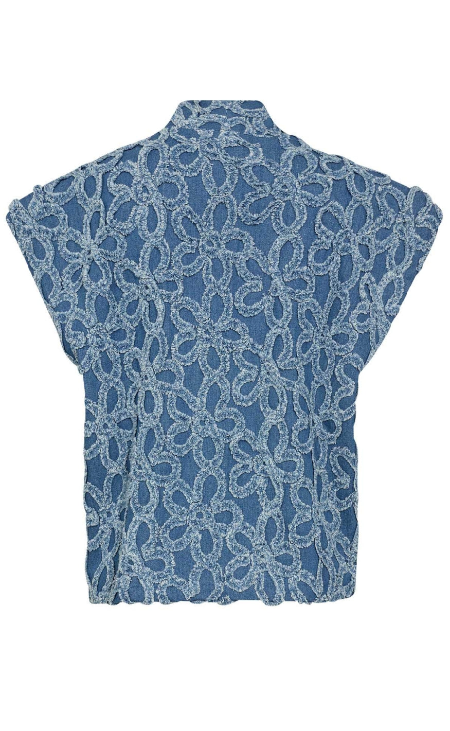 Gossia Vest - Nena - Denim Flowers