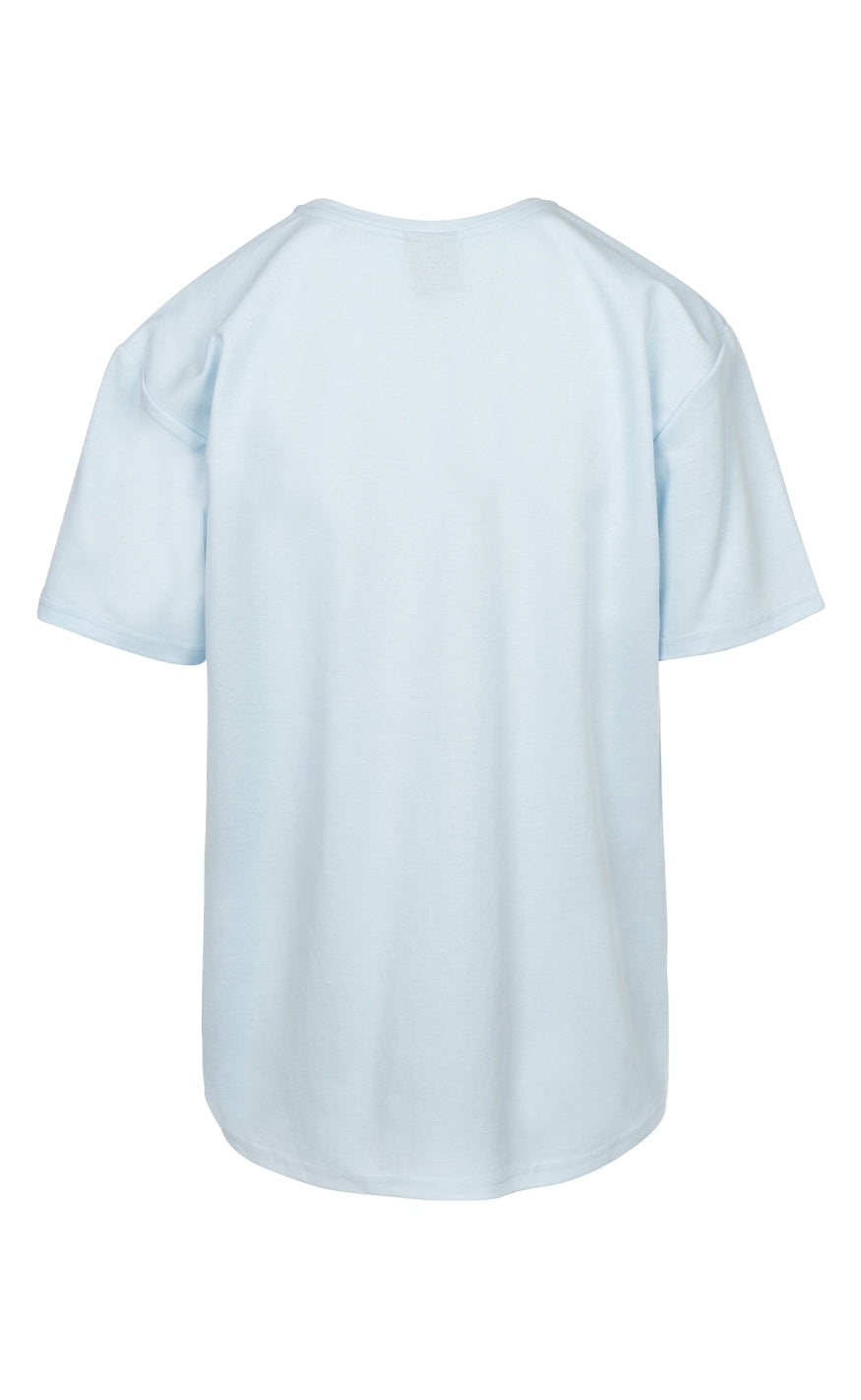 Luxzuz T-shirt - Mata - Baby Blue Online salg