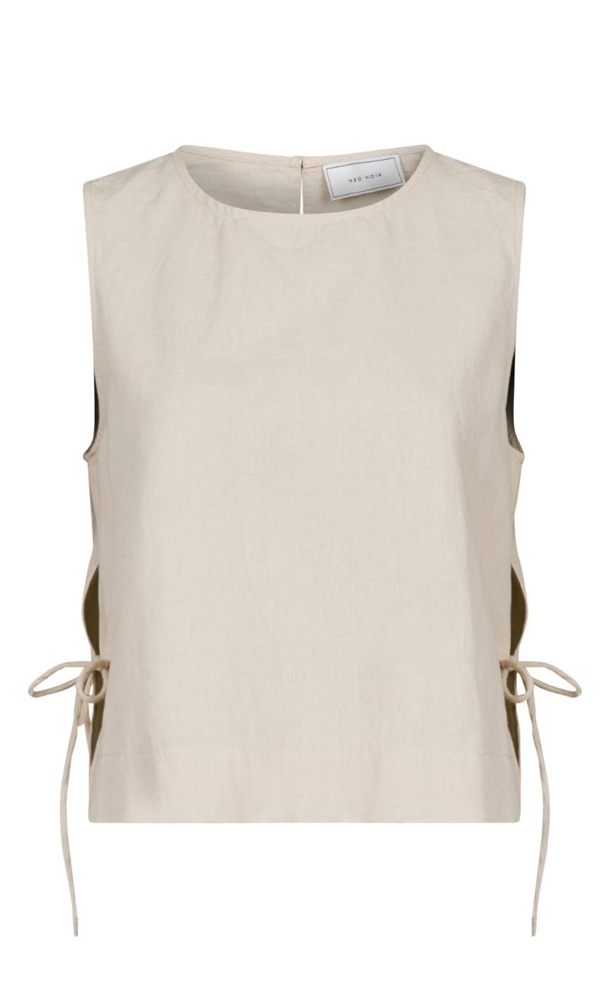 Neo Noir Top - Svetlana Linen - Sand