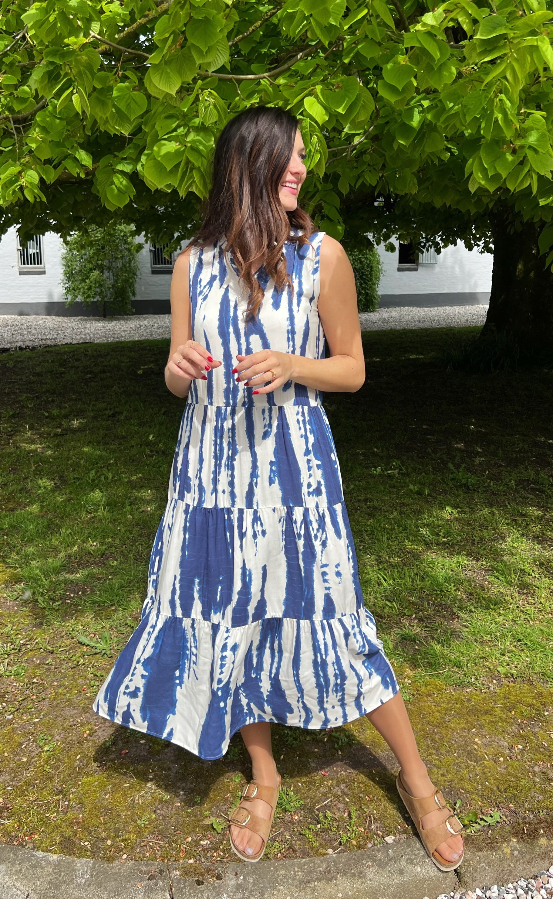 Say INA Copenhagen Kjole - Ella - Navy Tie Dye Online