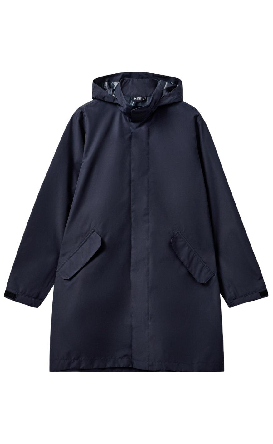 H2O Regnjakke - Rømø Long Unisex - Navy Rabat