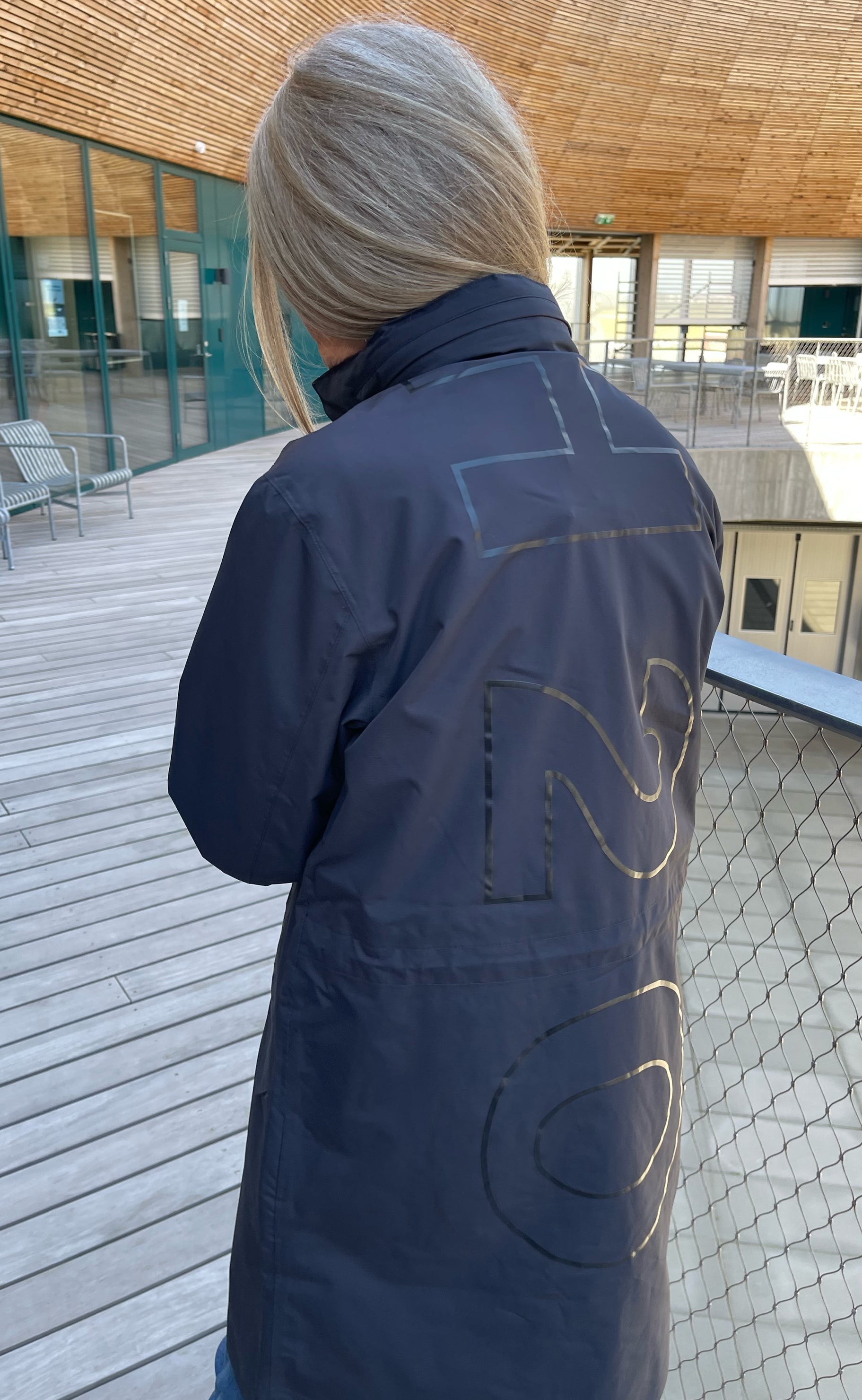 H2O Regnjakke - Rømø Long Unisex - Navy Rabat