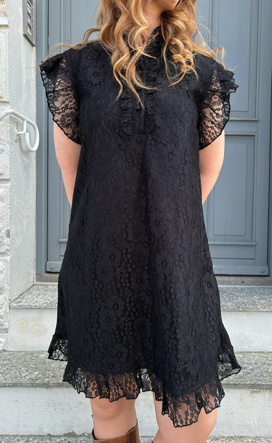 Say INA Copenhagen Kjole - Pia Lace Summer - Black
