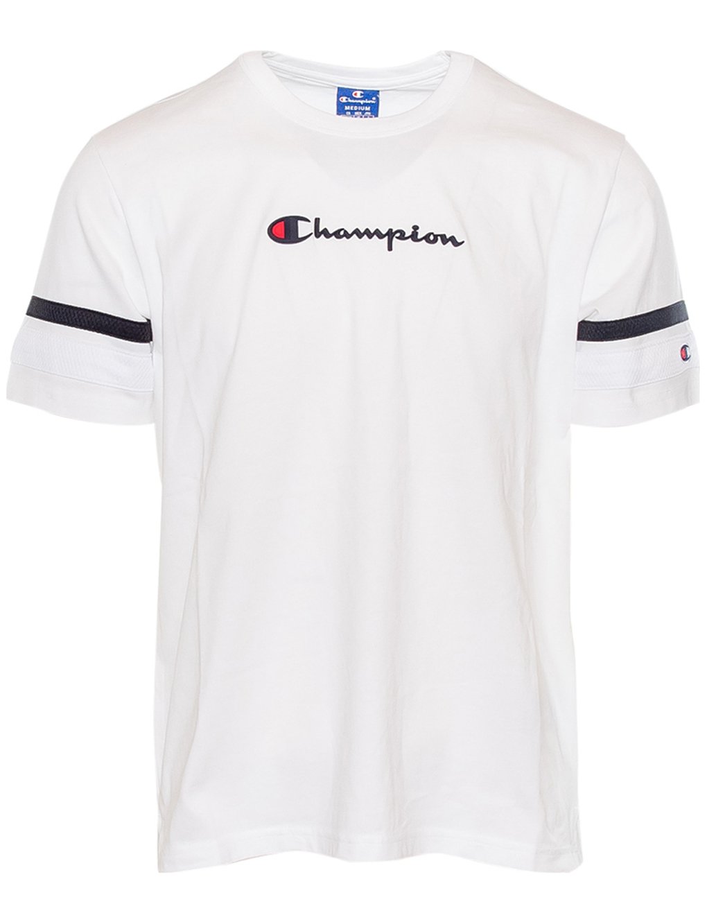 Champion Stripe Detail Script Logo T-shirt