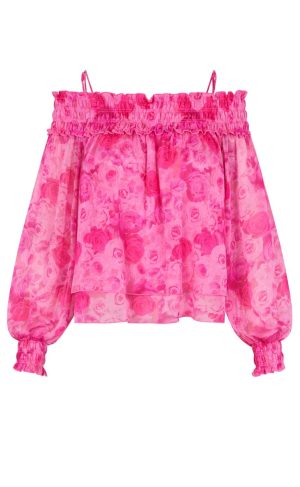 Cras Bluse - Sierra - Pink Rosegarden på udsalg