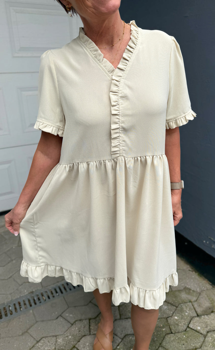 Say INA Copenhagen Kjole - Catja Summer - Beige Udsalg