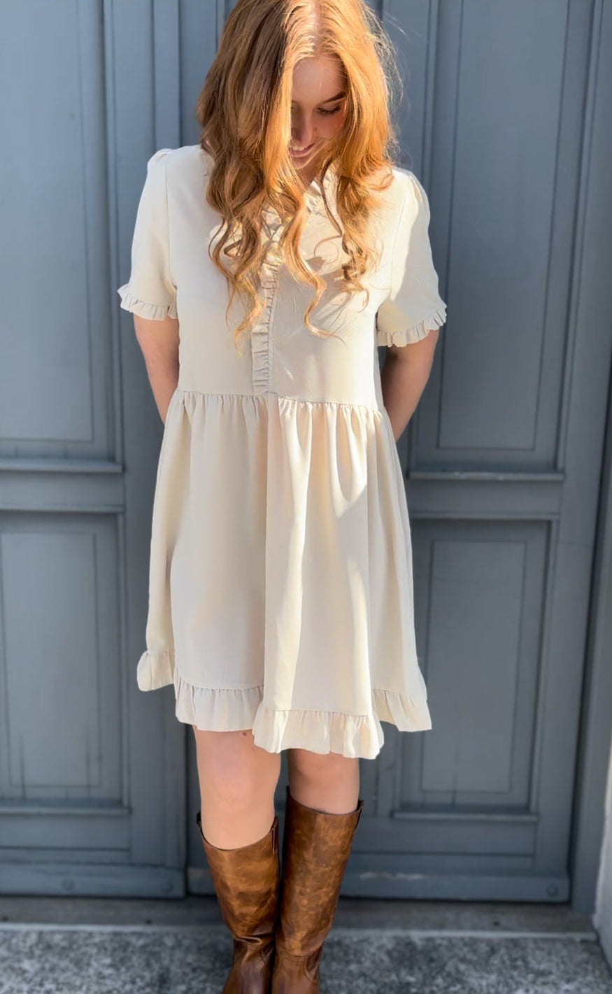 Say INA Copenhagen Kjole - Catja Summer - Beige Udsalg