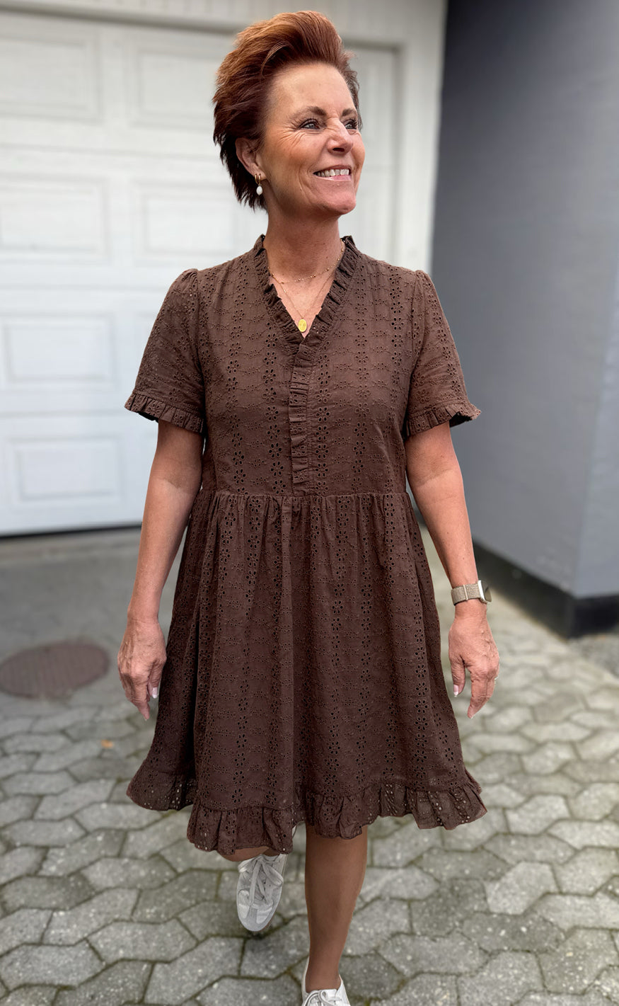 Say INA Copenhagen Kjole - Catja Summer - Mocca Broderie Anglaise