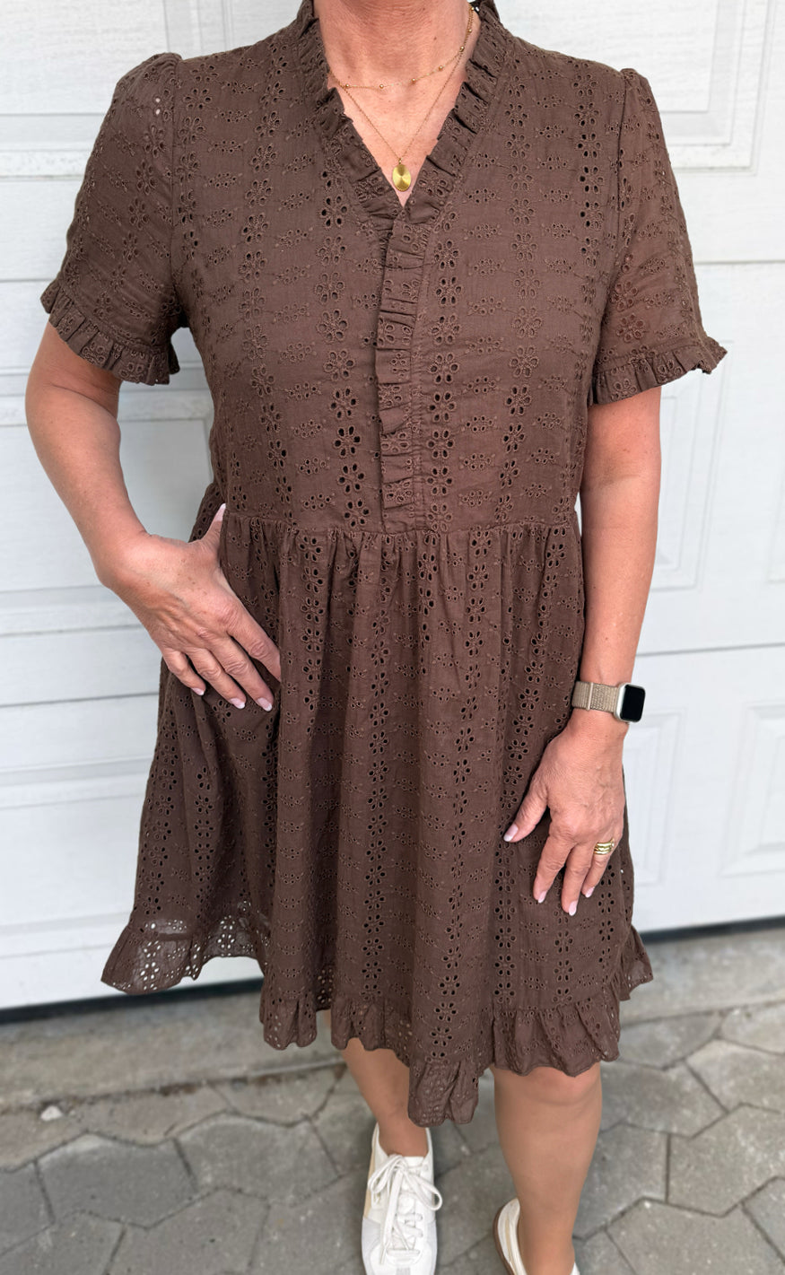 Say INA Copenhagen Kjole - Catja Summer - Mocca Broderie Anglaise