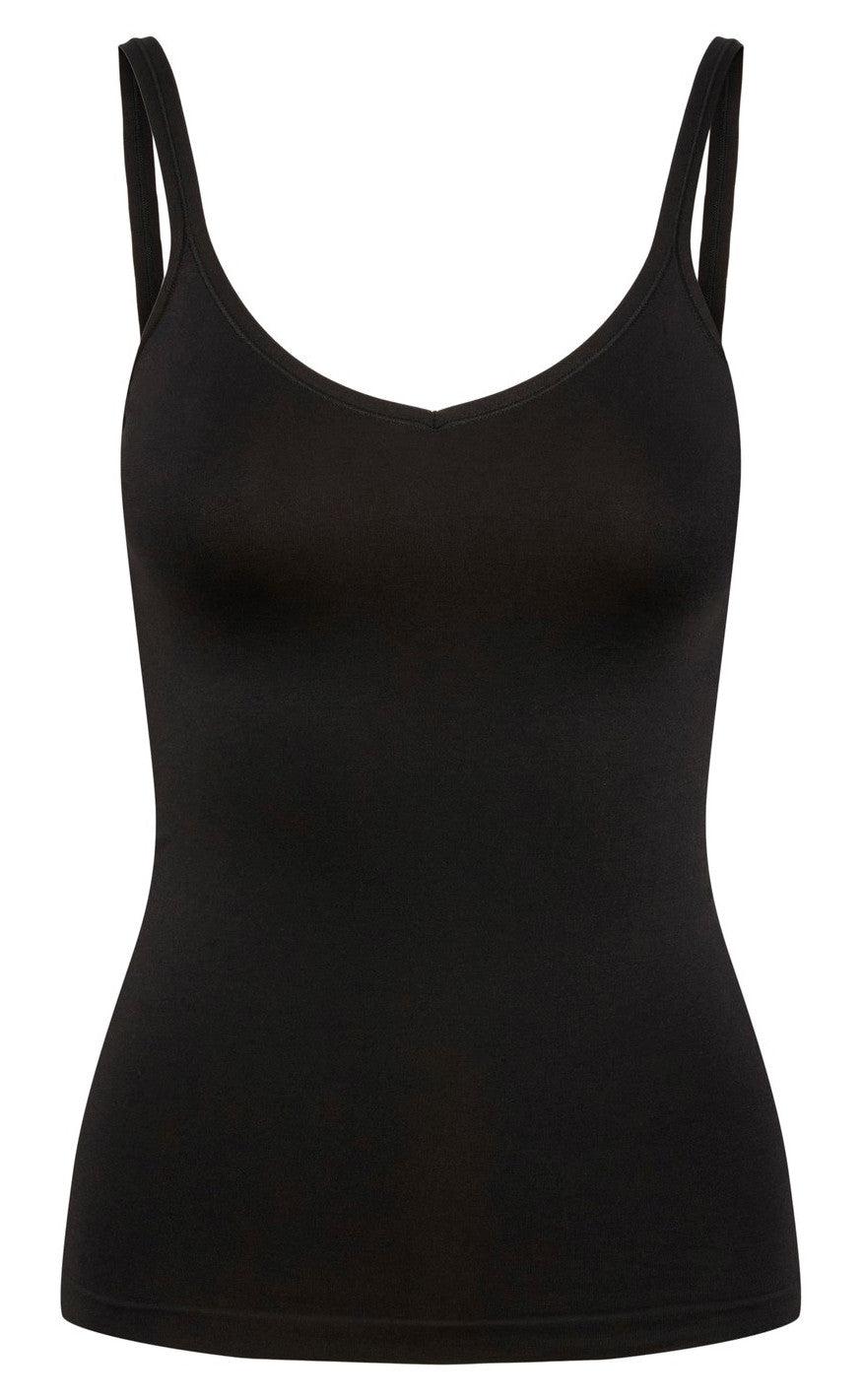 Pieces Top - Plain - Black