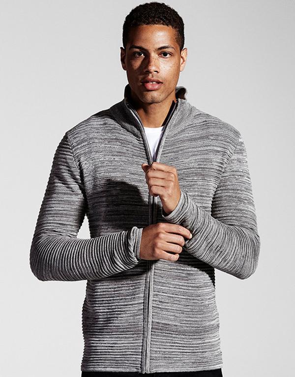 !Solid Struan Zip Knit