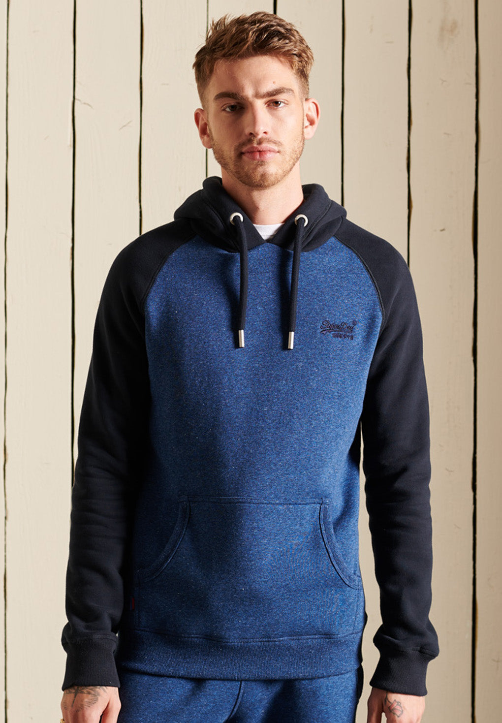 SuperDry Vintage Logo Embroidery Baseball Hoodie