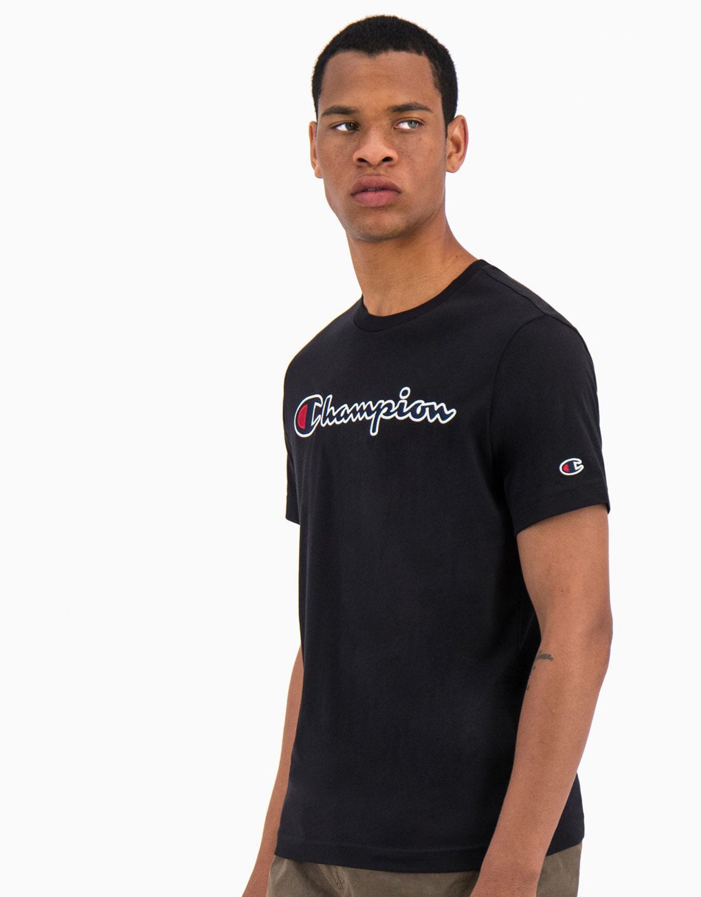 Champion Satin Stitch Script Logo T-Shirt