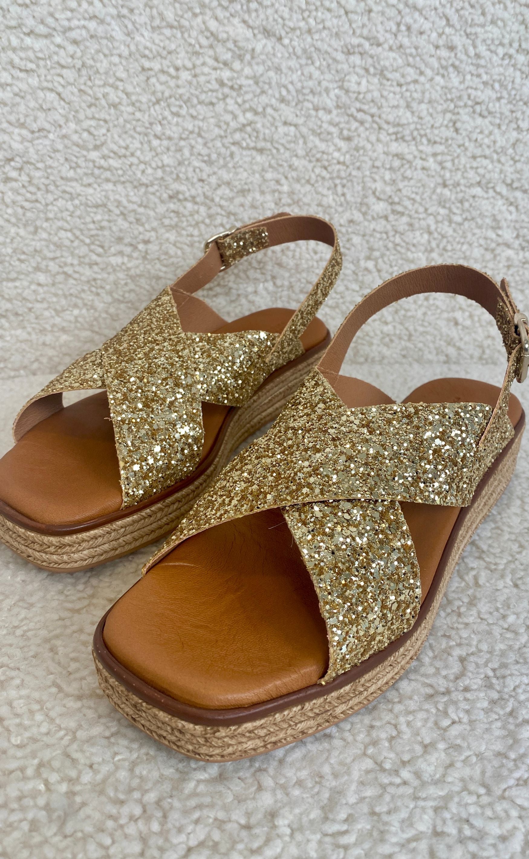 Tim & Simonsen Sandaler - Sussie - Glitter Oro