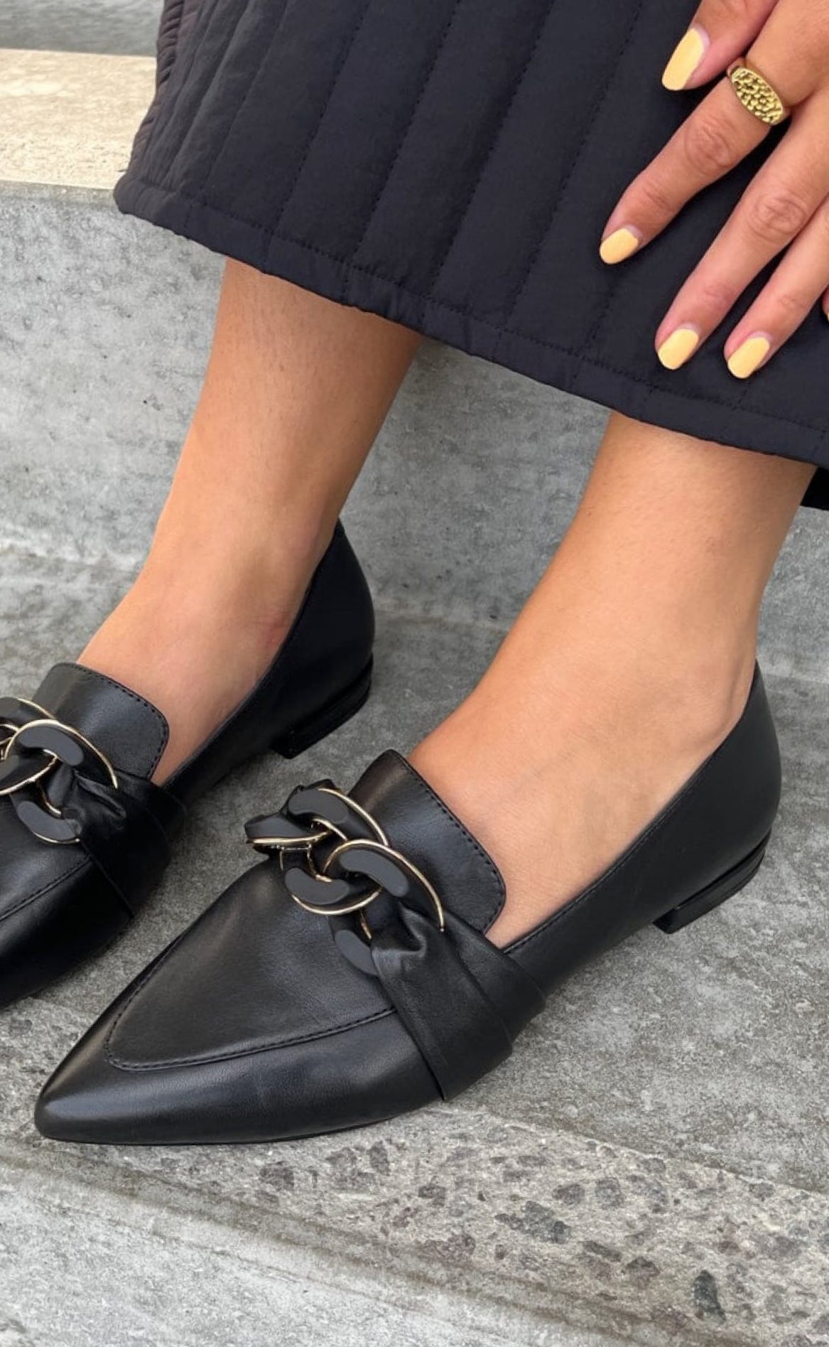Copenhagen Shoes Ballerinaer - The Lovely One - Black Rabat