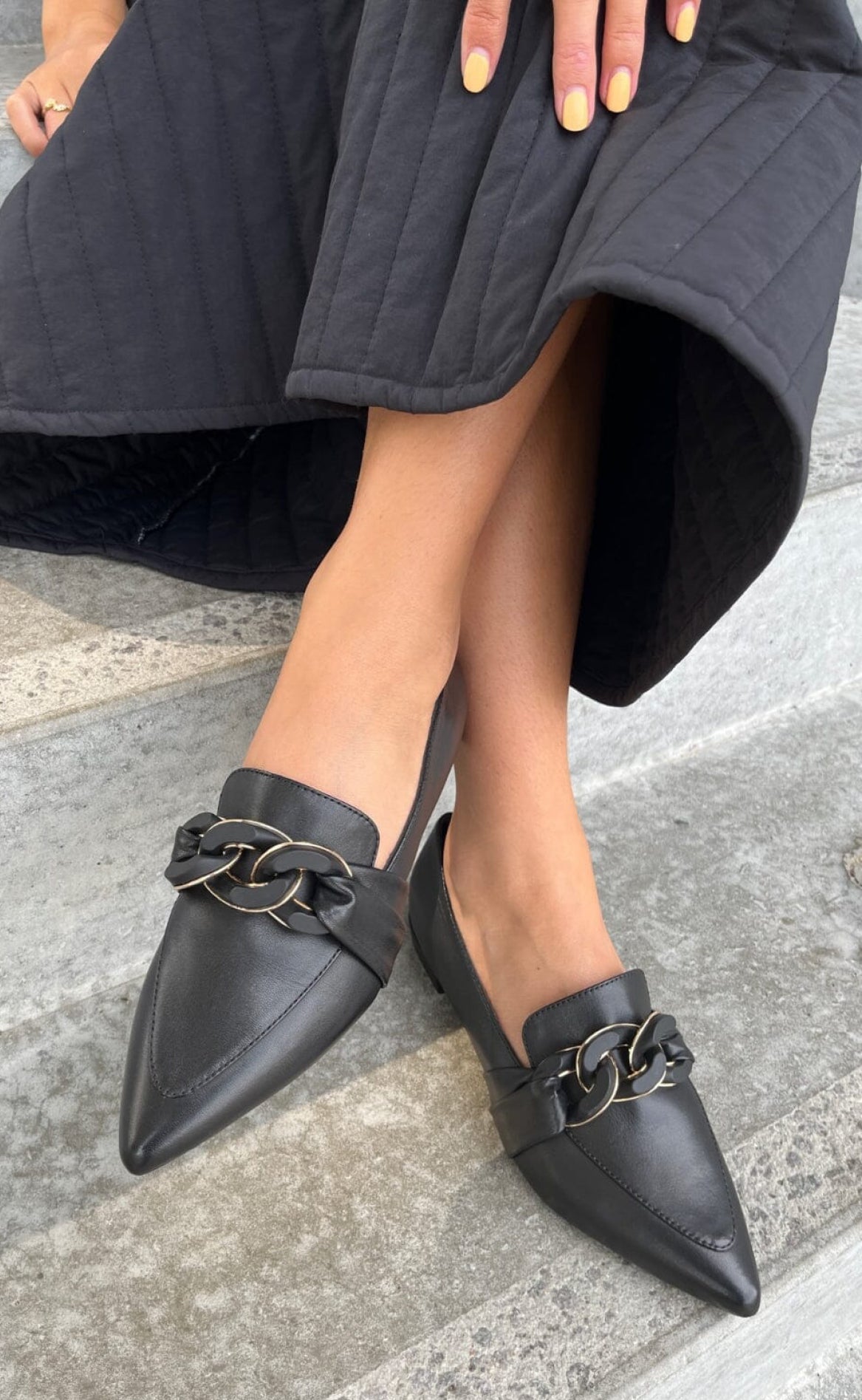 Copenhagen Shoes Ballerinaer - The Lovely One - Black Rabat