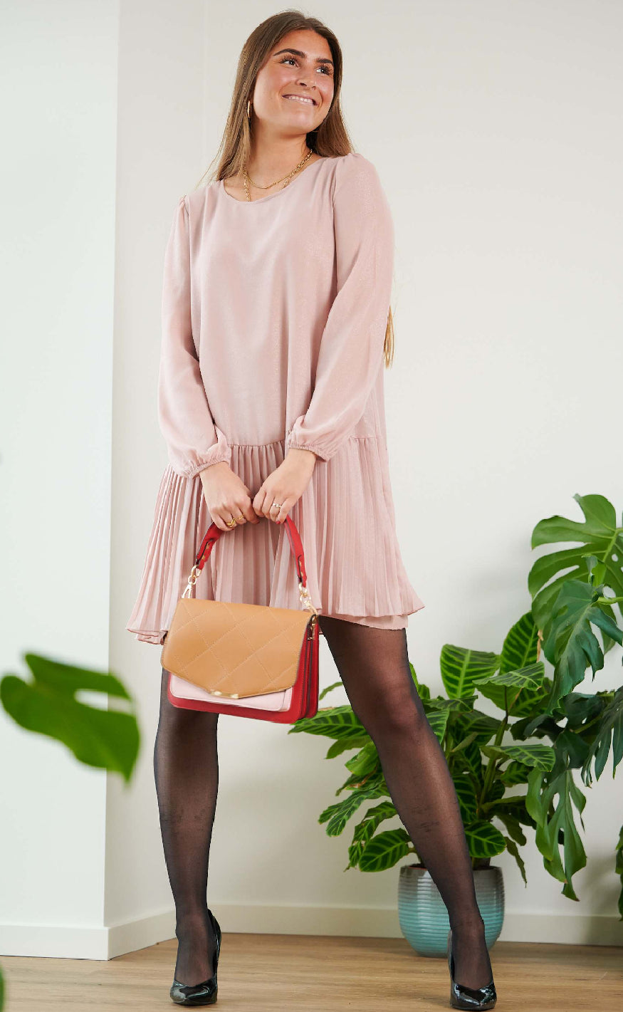Noella Kjole - Dagmar Lurex - Pink
