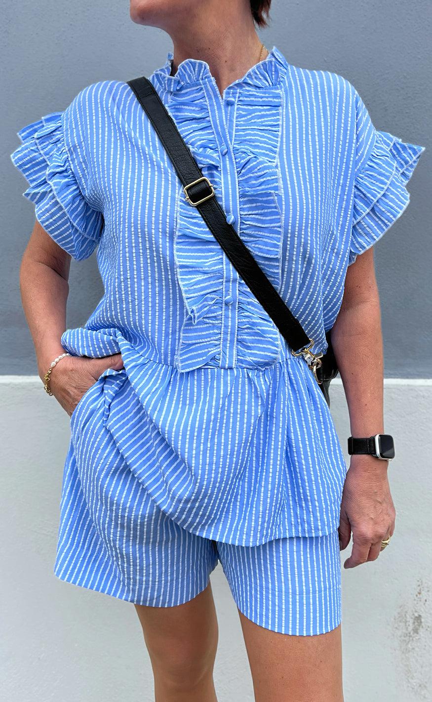 Say INA Copenhagen Shorts - Liv - Blue Striped