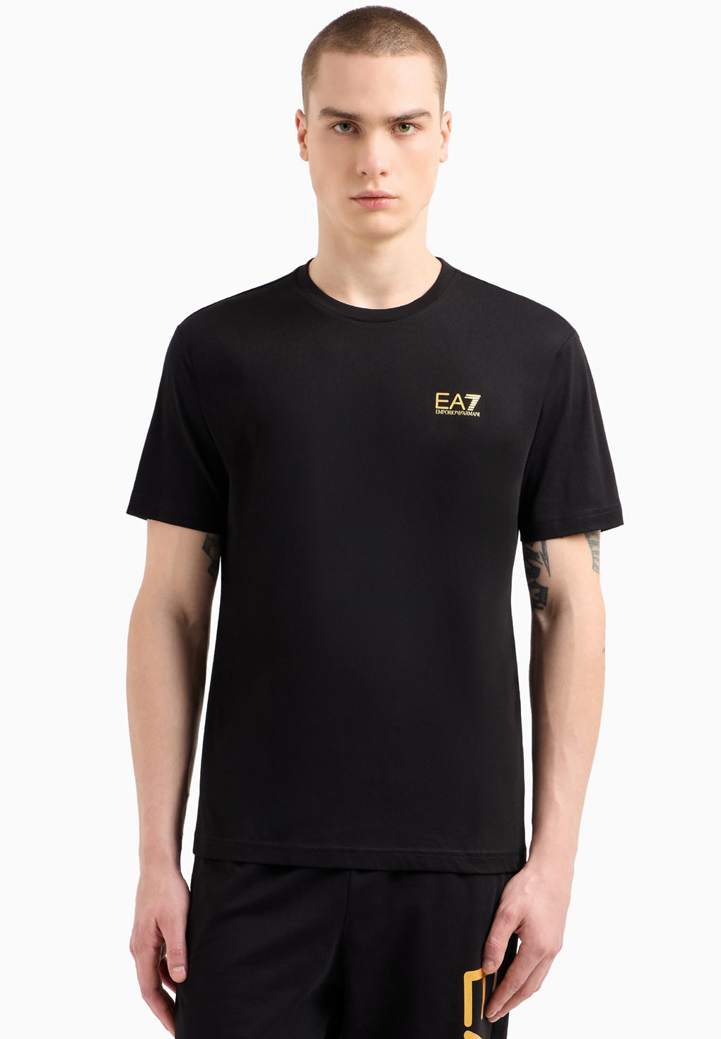 EA7 Emporio Armani Logo Series cotton-jersey T-shirt Online salg