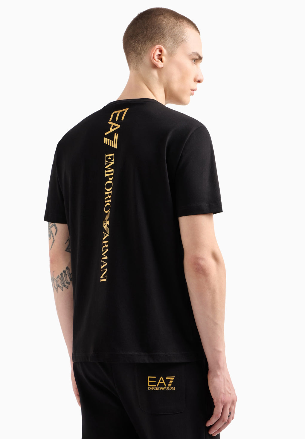 EA7 Emporio Armani Logo Series cotton-jersey T-shirt Online salg