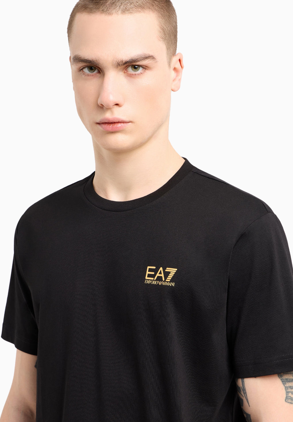 EA7 Emporio Armani Logo Series cotton-jersey T-shirt Online salg
