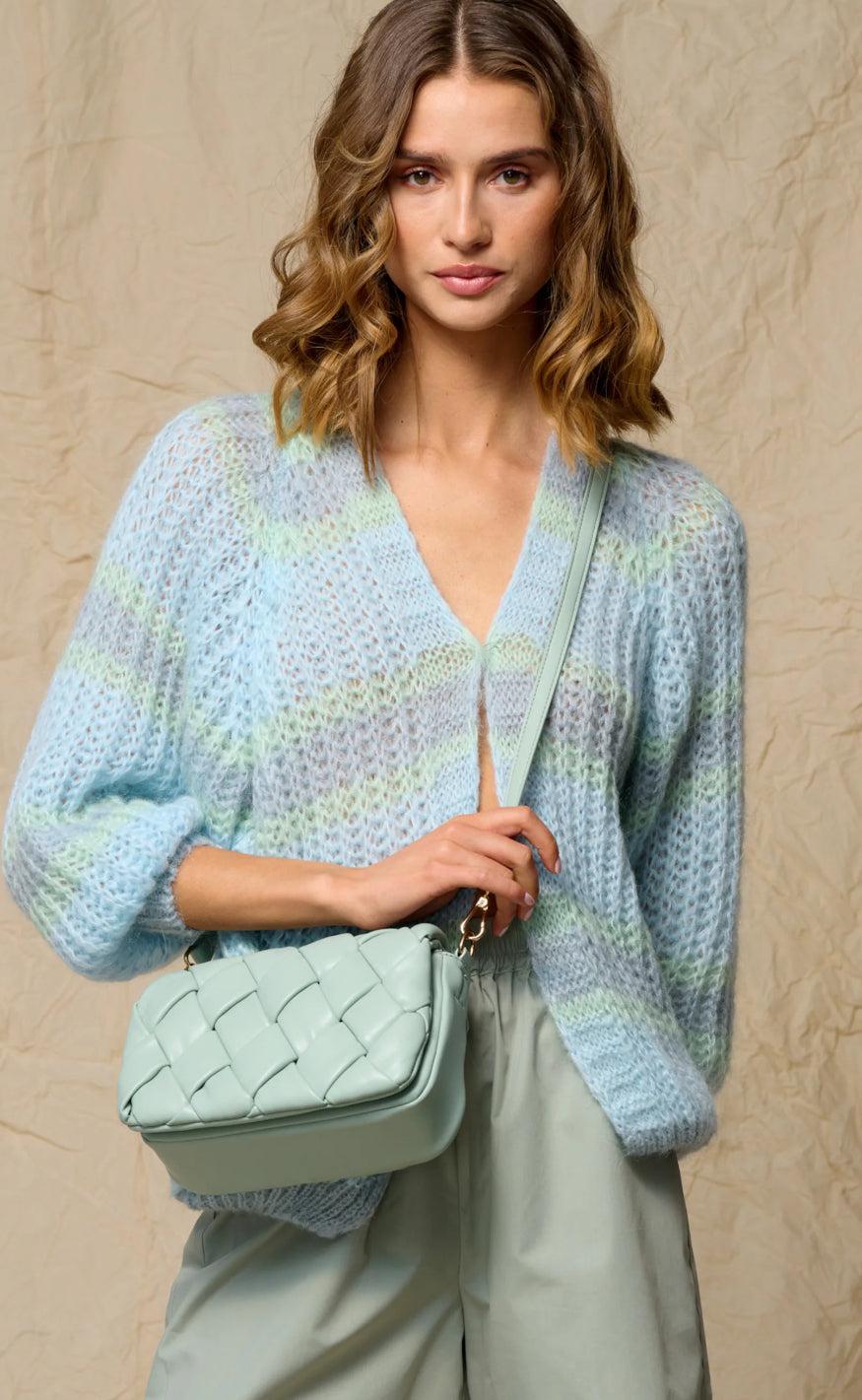 Noella Cardigan - Vera - Light Blue / Blue / Mint Mix Levere