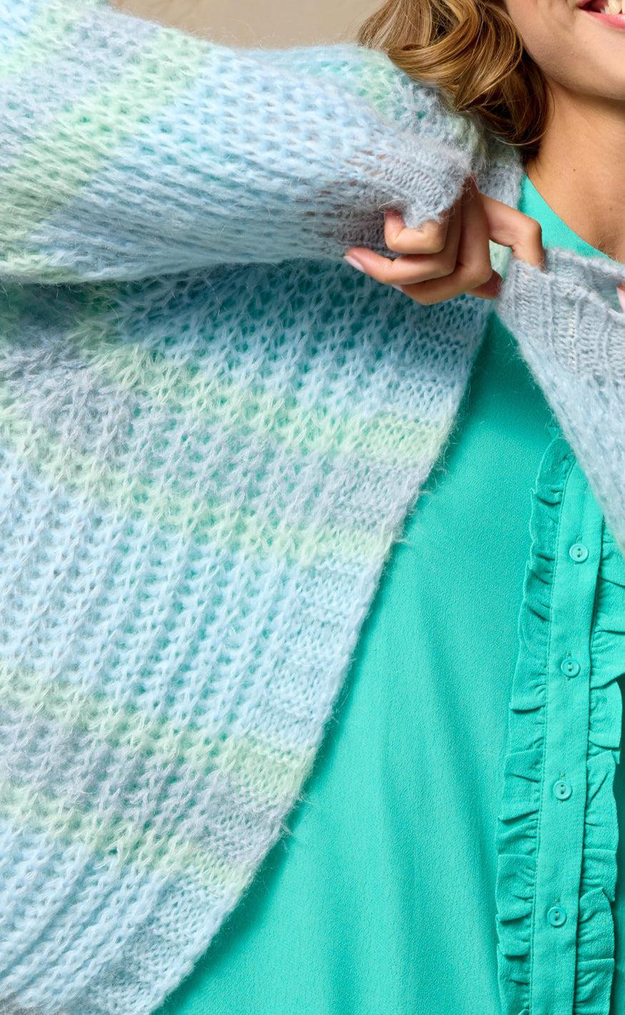 Noella Cardigan - Vera - Light Blue / Blue / Mint Mix Levere