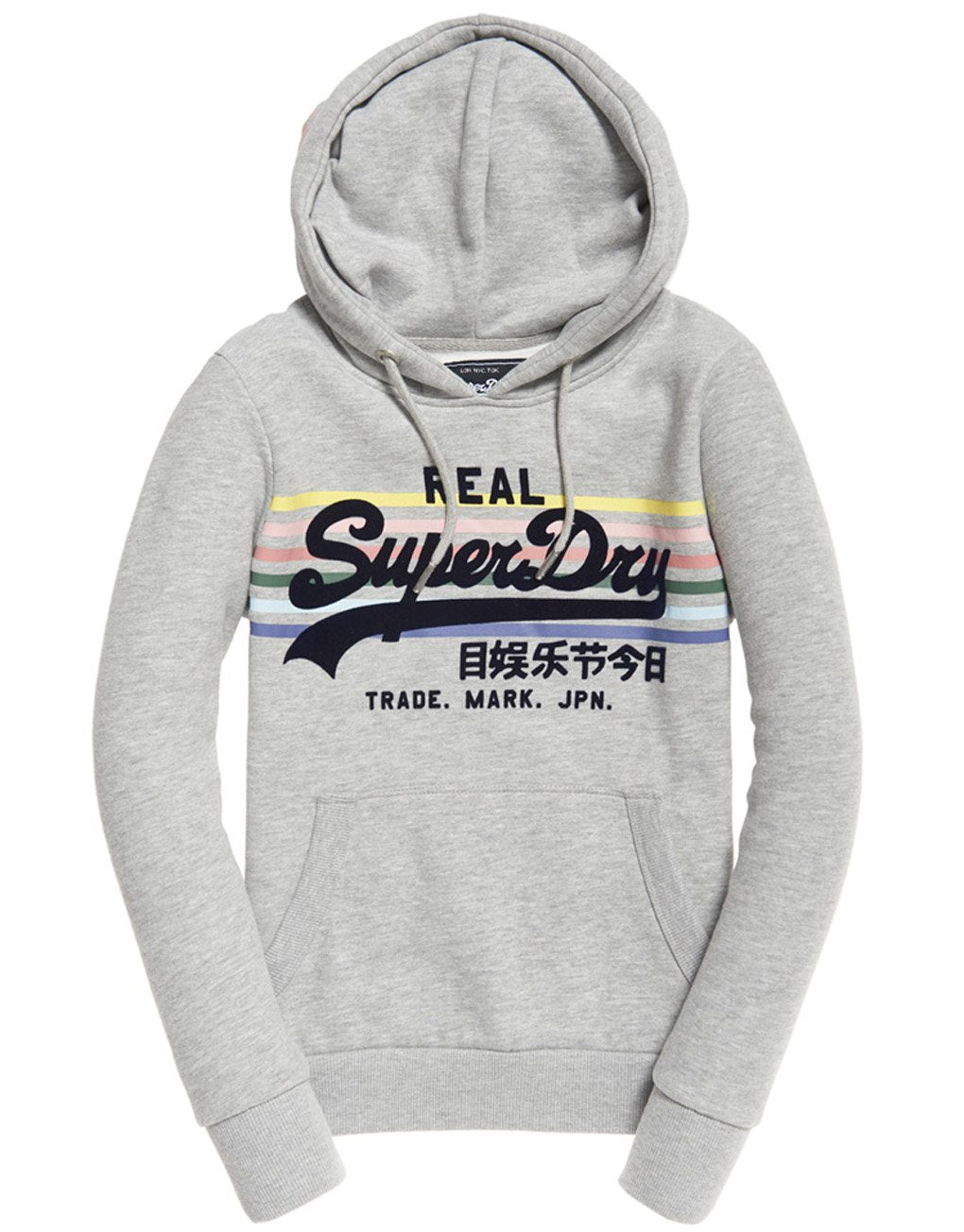 Superdry Lady Vintage Logo Rainbow Stripe Hoodie