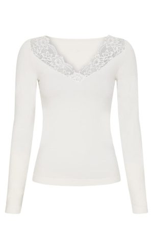 Tim & Simonsen Bluse - Belen V-Lace - Panna