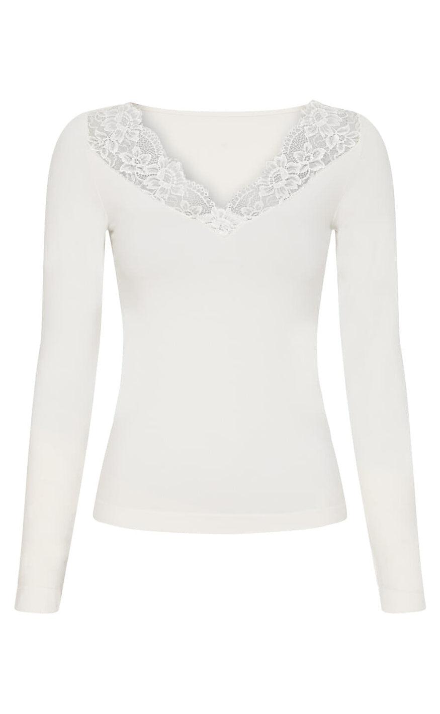 Tim & Simonsen Bluse - Belen V-Lace - Panna