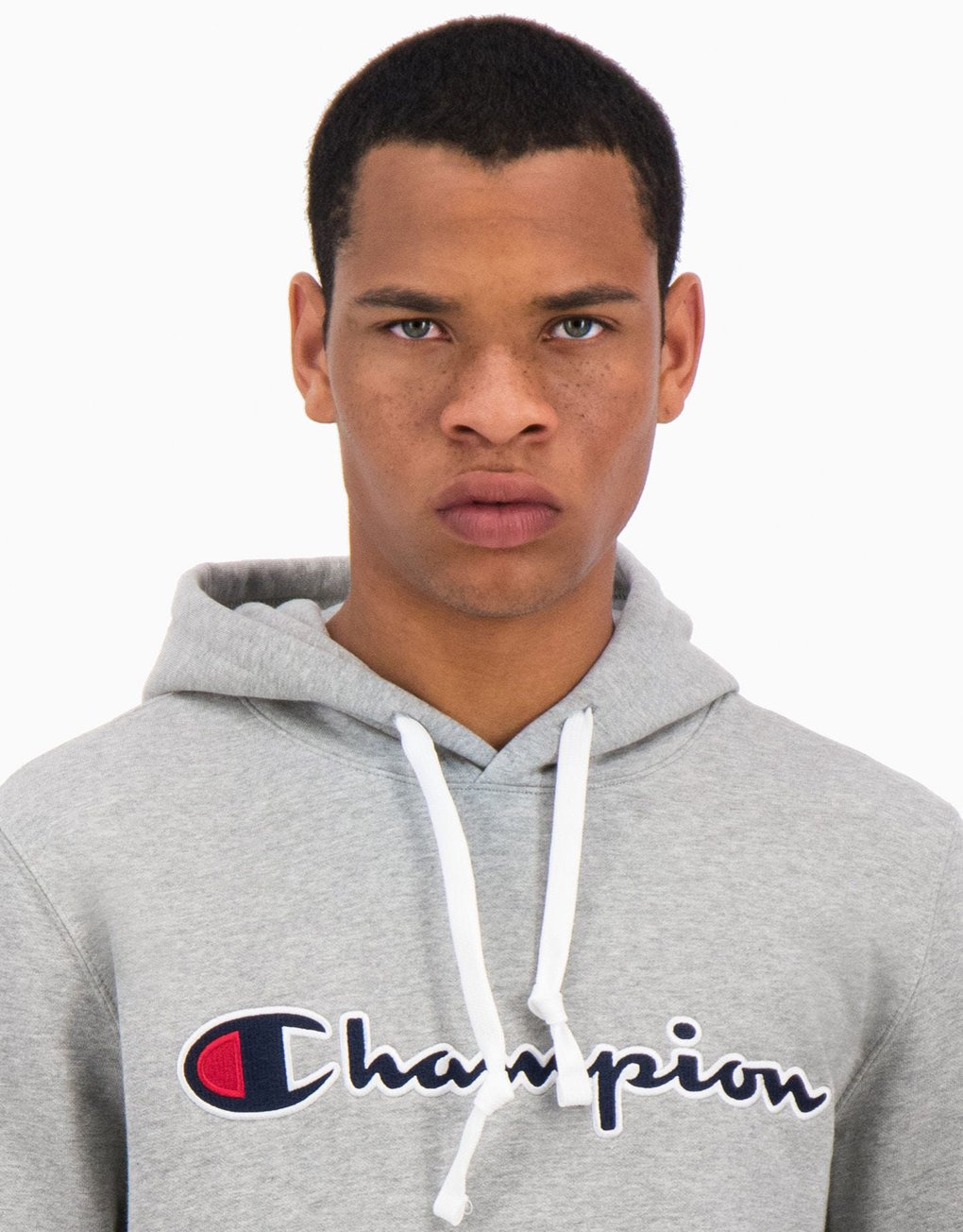 Champion Satin Stitch Script Logo Fleece Hoodie