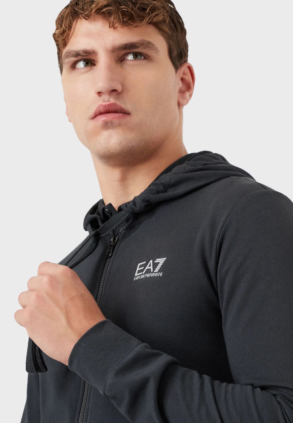 EA7 Core Identity Zip Hoodie Online salg