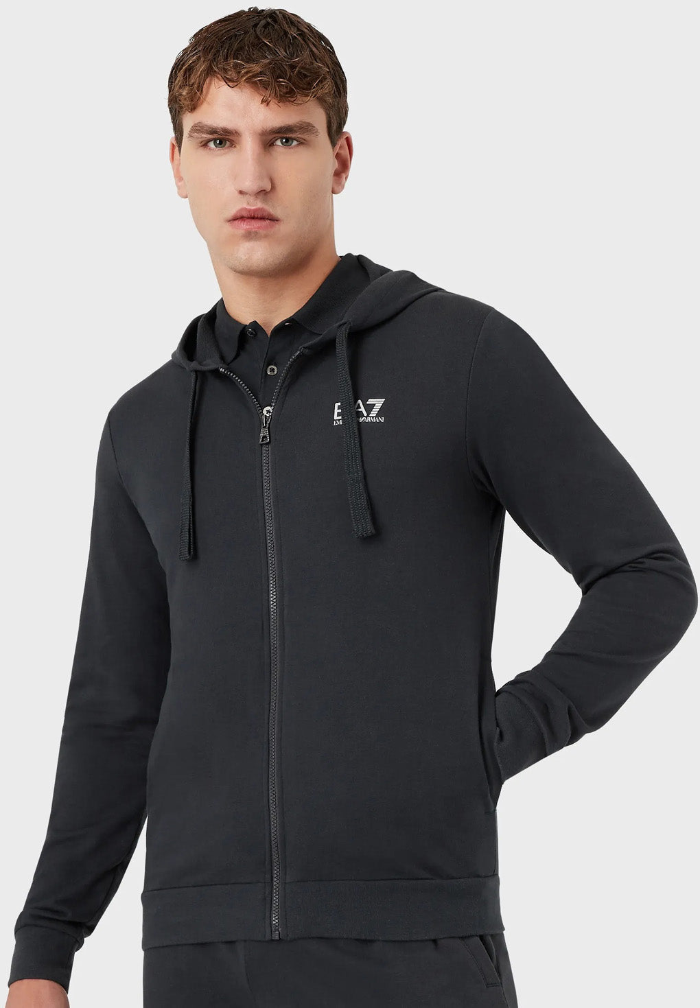 EA7 Core Identity Zip Hoodie Online salg