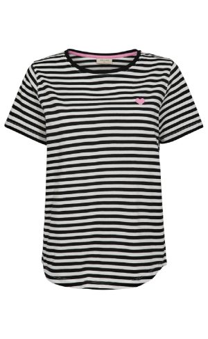 Freequent T-shirt - Mian - Black w. Star Off-white