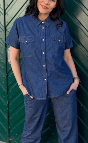 Say INA Copenhagen Skjorte - Detia Summer - Denim Blue