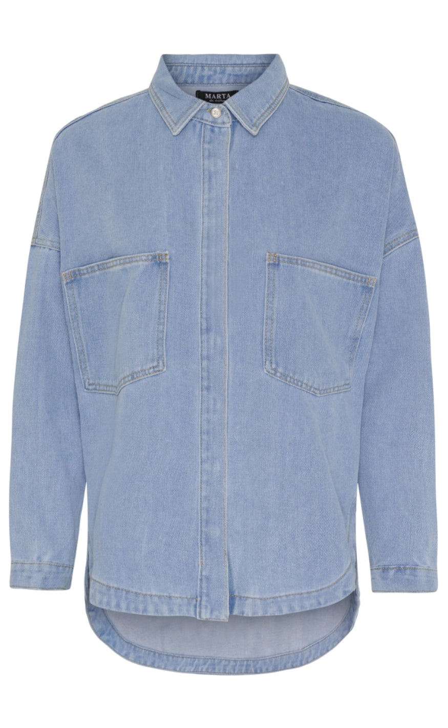 Marta Du Chateau Skjorte - Ivana - Blue Denim