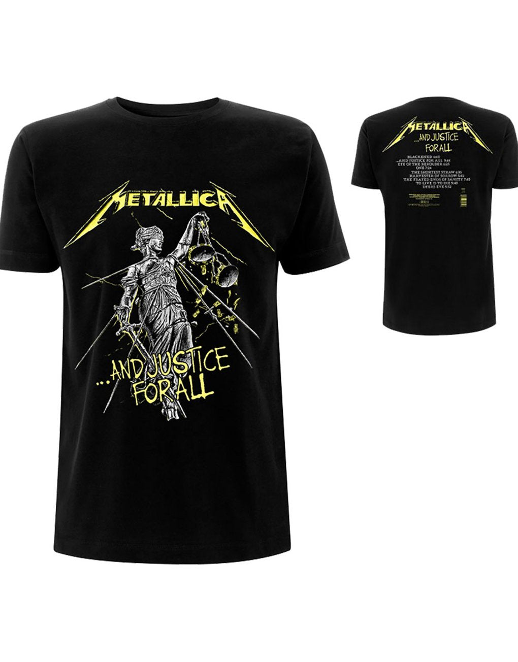 Metallica And Justice For All Tracks T-Shirt Hot på udsalg