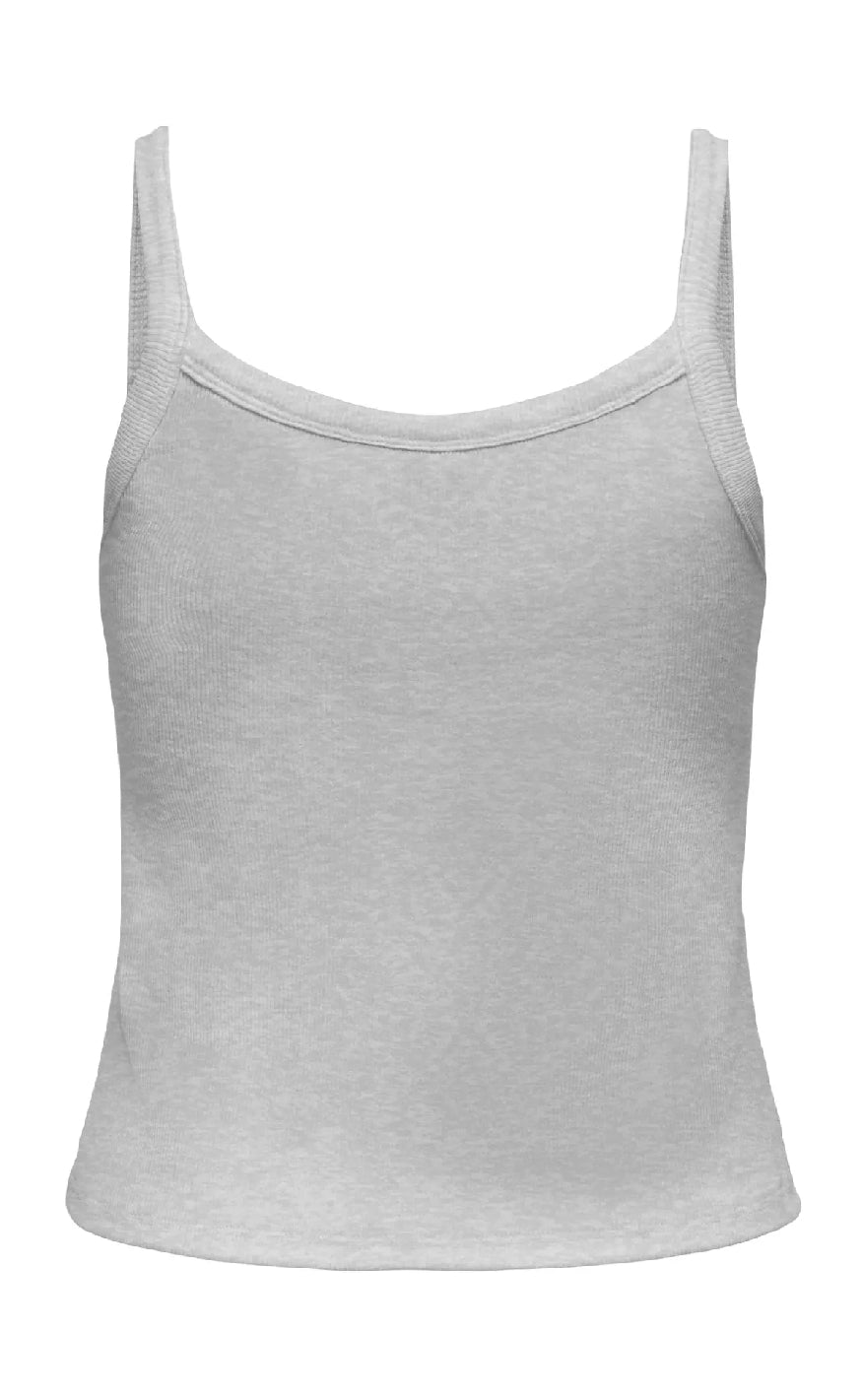 ONLY Top - Vira - Light Grey Melange Rabat