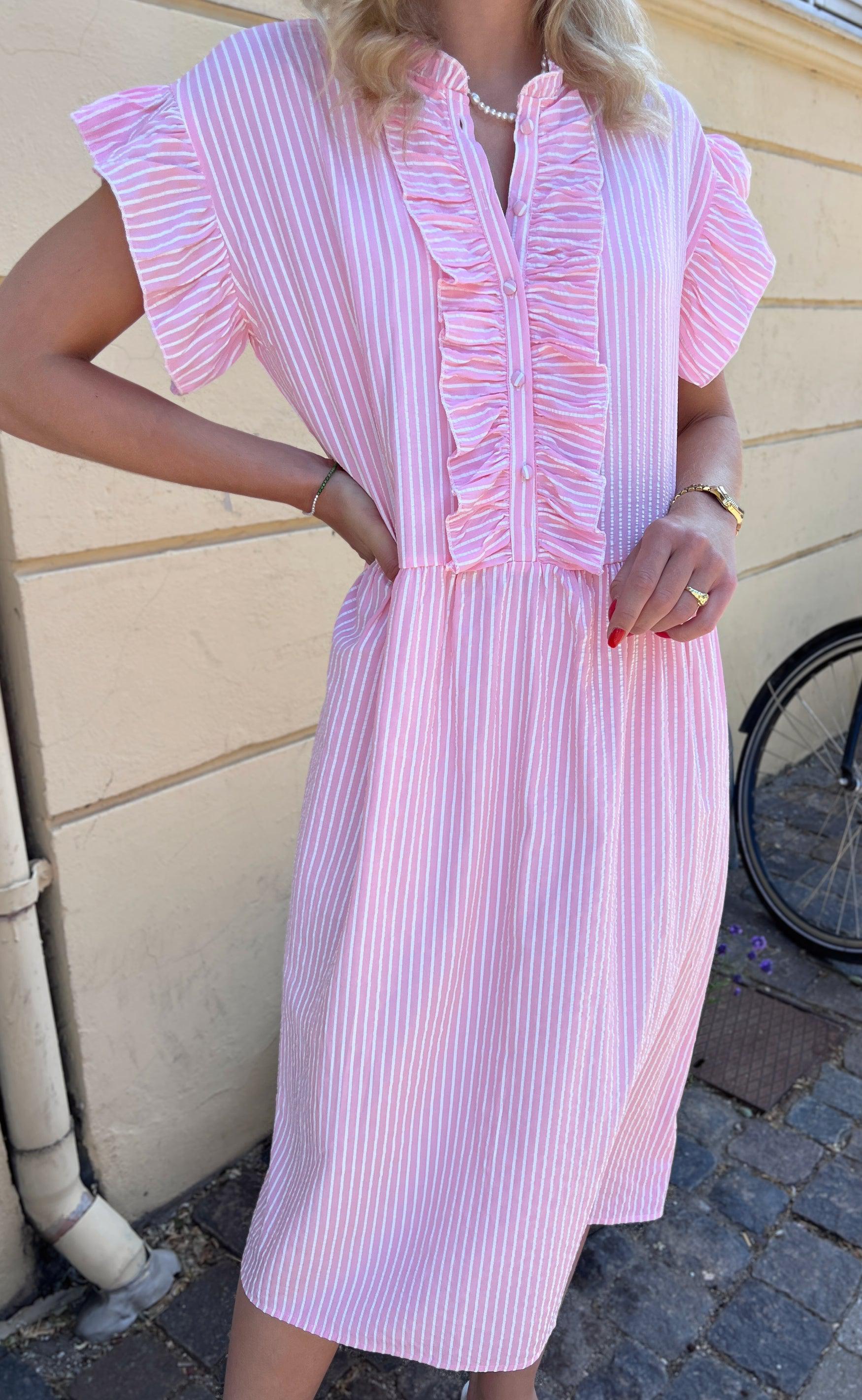Say INA Copenhagen Kjole - Amelia - Pink Striped