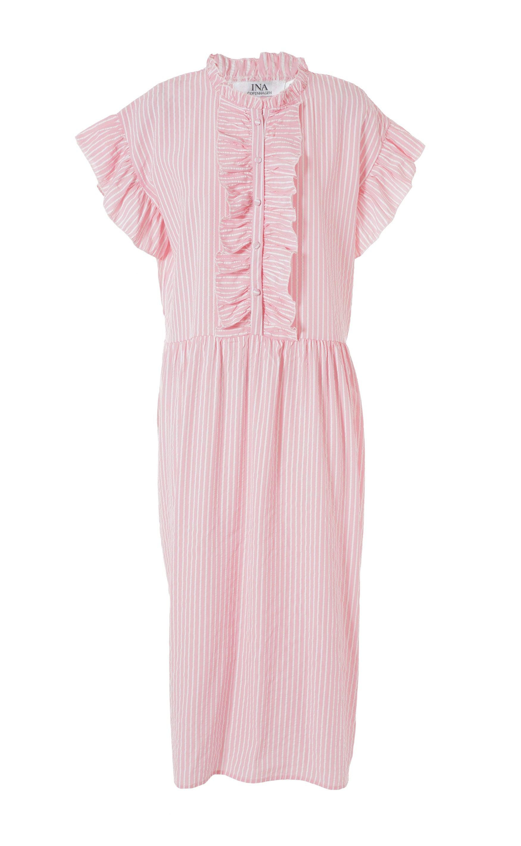 Say INA Copenhagen Kjole - Amelia - Pink Striped