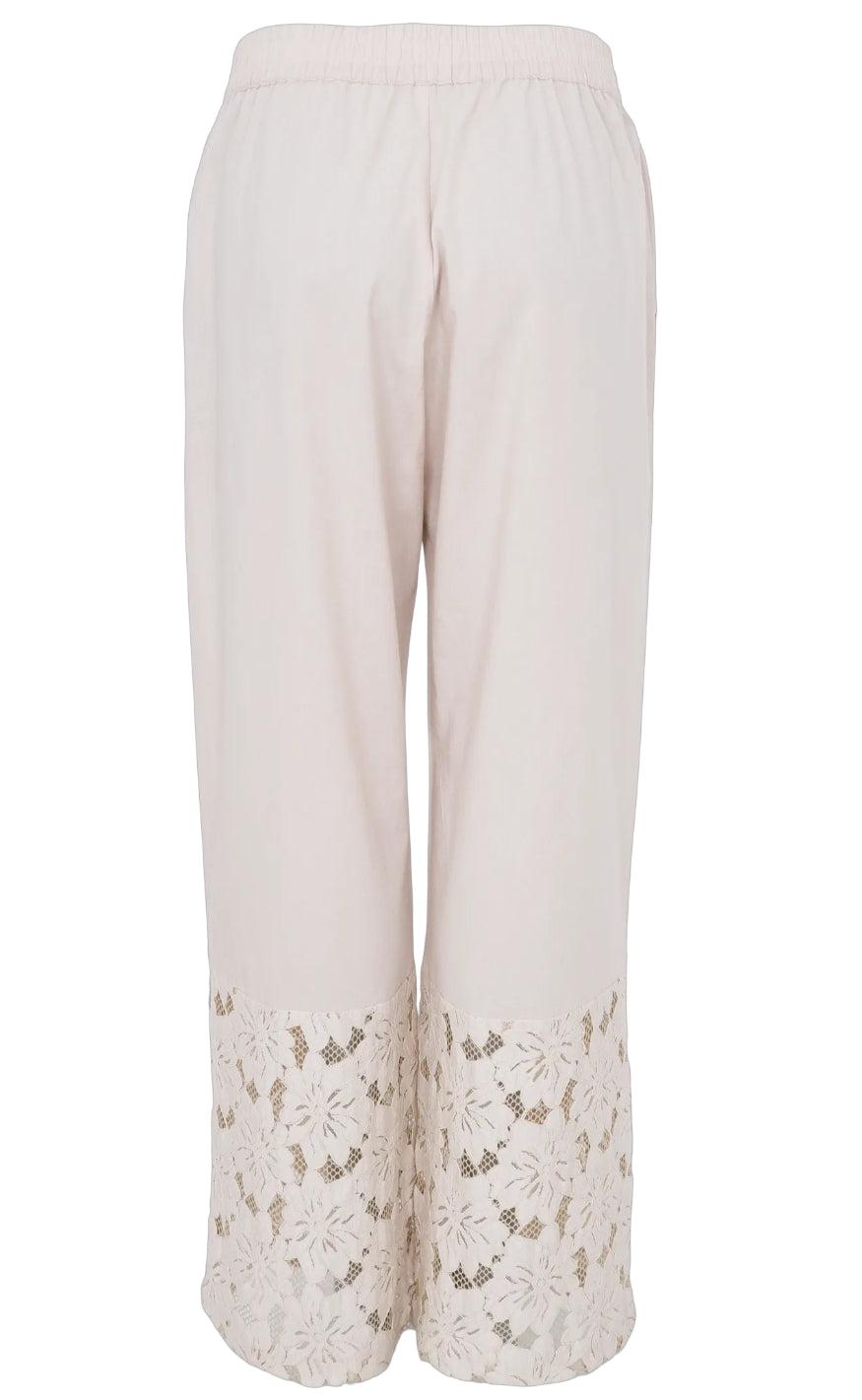 Black Colour Bukser - Nelly Flower - Champagne Online Hot Salg